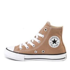Sand Dune Converse Kids Sneakers in Tan and White